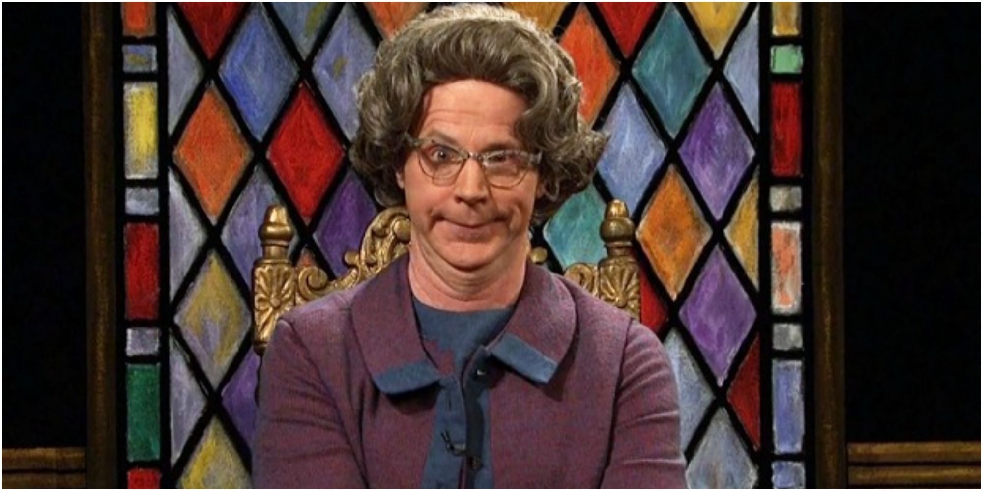 A screenshot of The Church Lady from Saturday Night Live