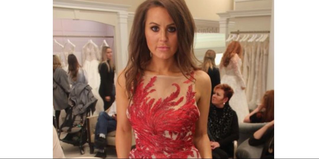 Bride wearing a bold print dress on &quot;Say Yes to the Dress.&quot;