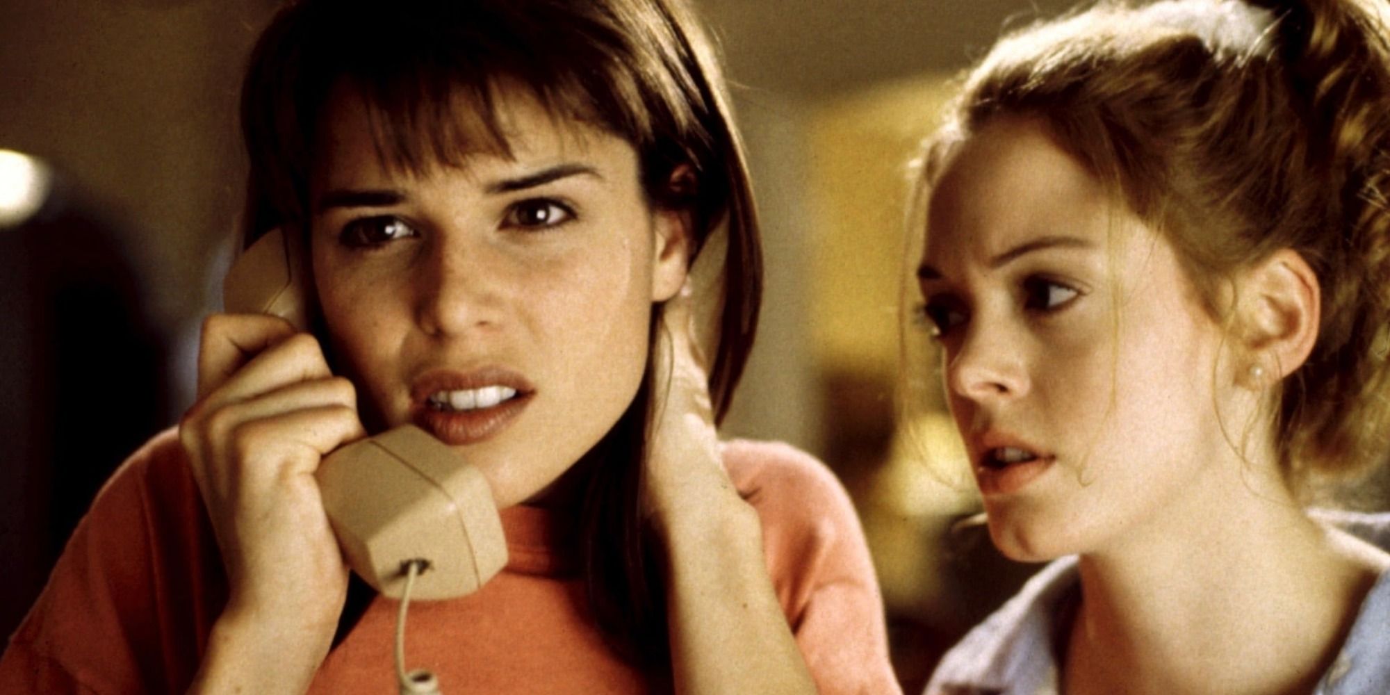 A screenshot of Sidney Prescott receiving a call in Scream