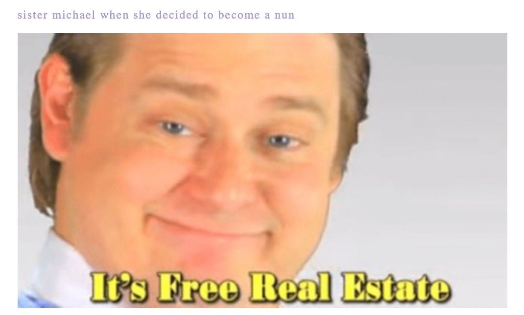 Derry Girls It&rsquo;s Free Real Estate Sister Michael Meme