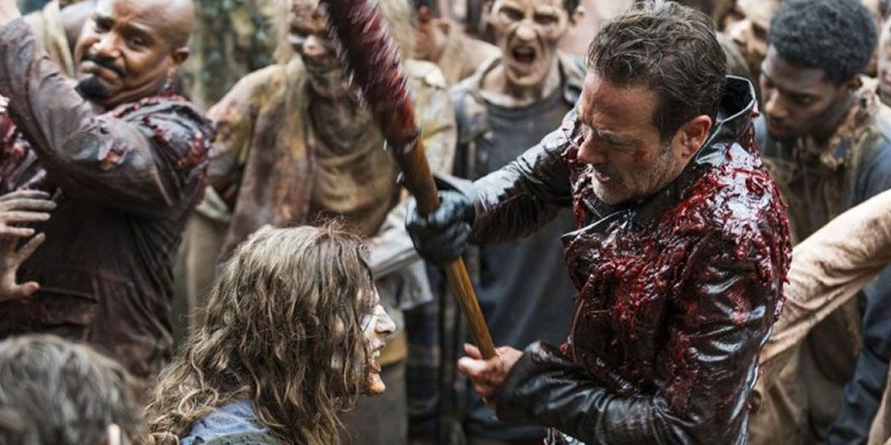 Negan vs. Zombies in The Walking Dead