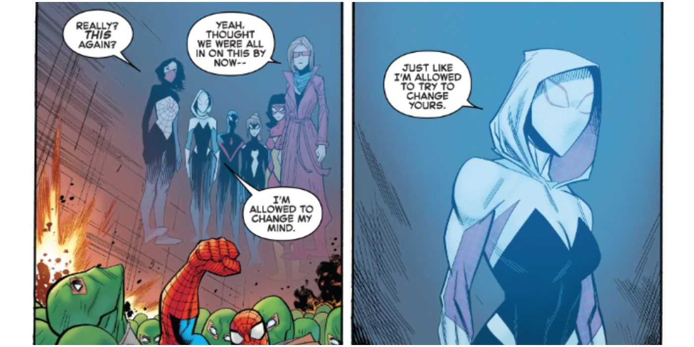 Spider-Gwen and Spider-Man Family