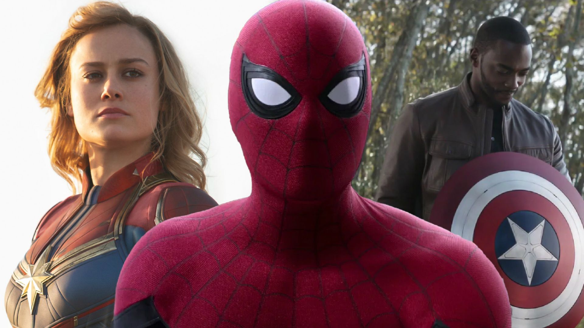 Spider-Man Captain Marvel and Falcon in the MCU