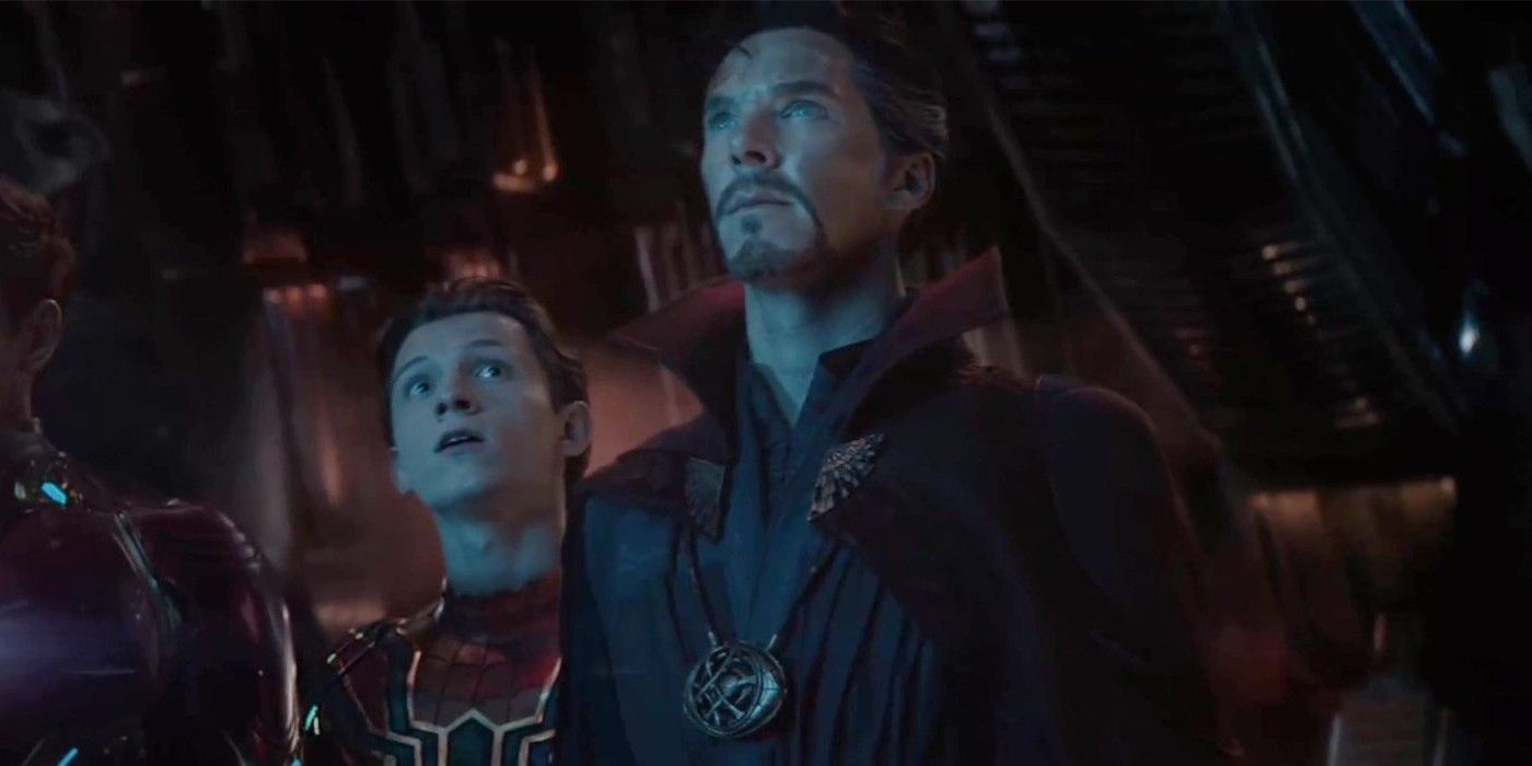 Spider-Man and Doctor Strange in Avengers Infinity War
