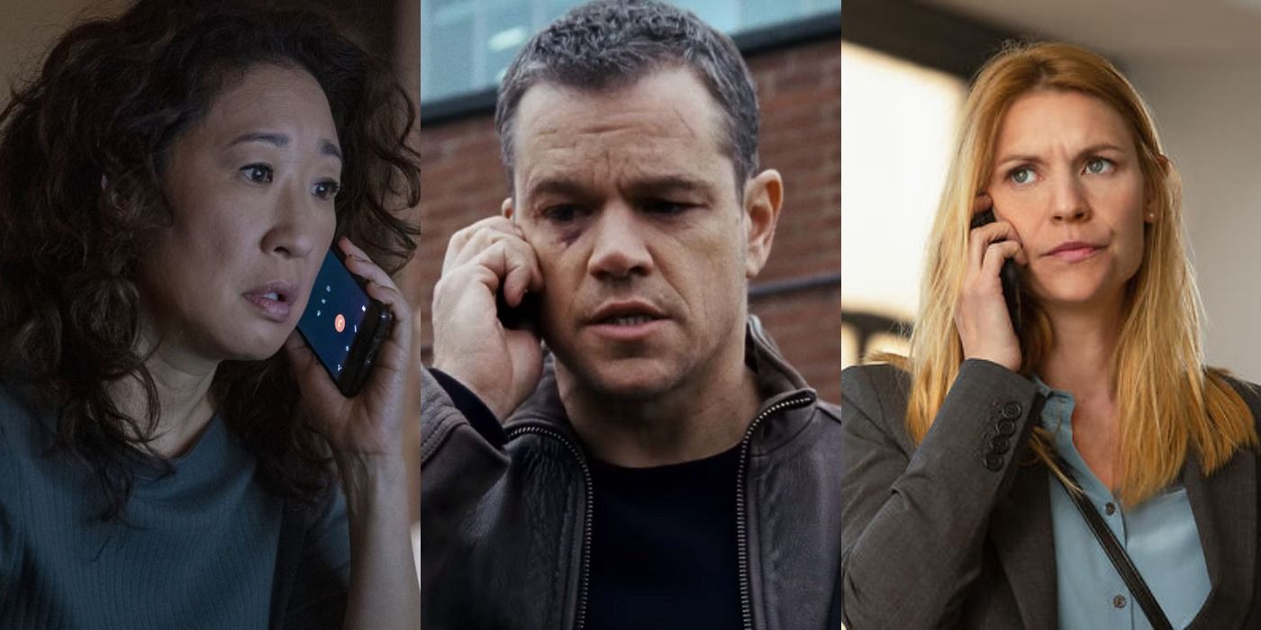 Kiling Eve - Eve on phone/Bourne movies - Jason Bourne on phone/ Homeland - Carrie on phone