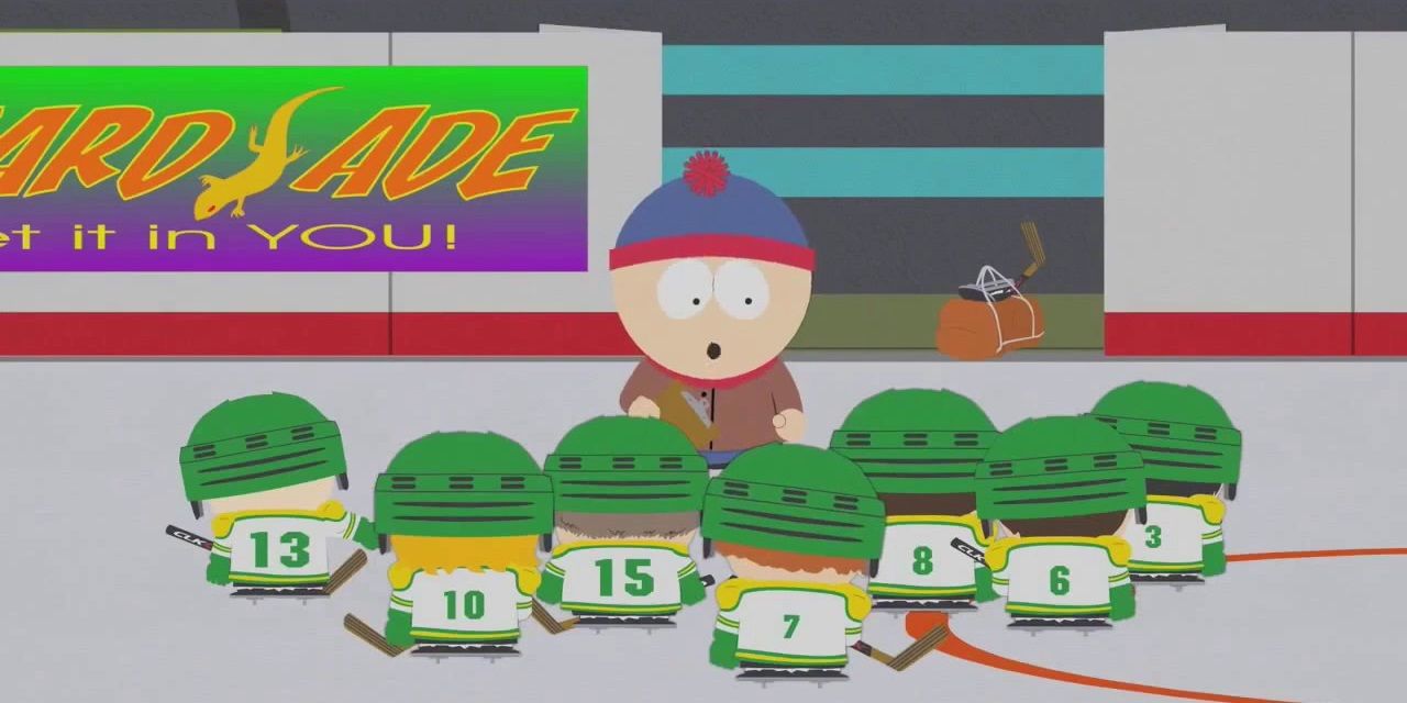Stan coaches a pee-wee hockey team in South Park