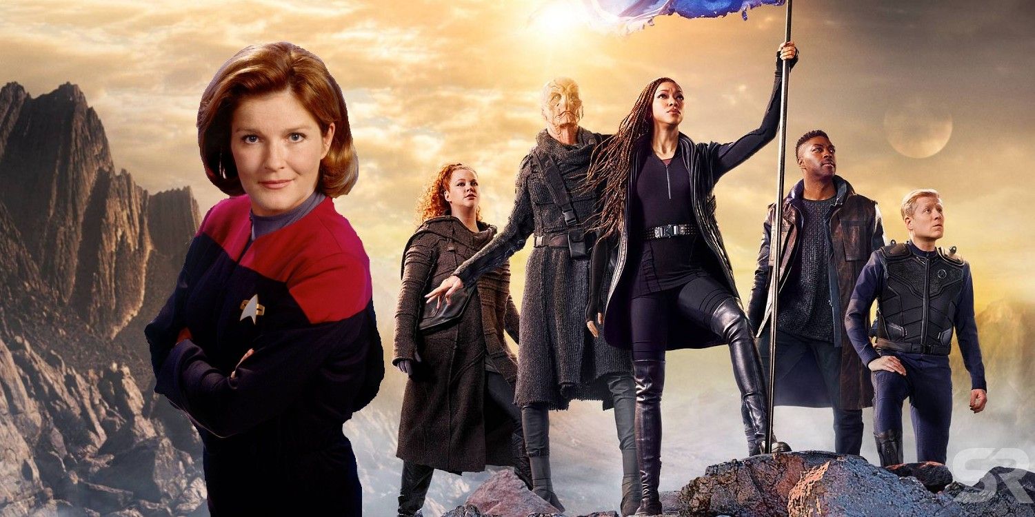 Janeway With The Discovery Crew
