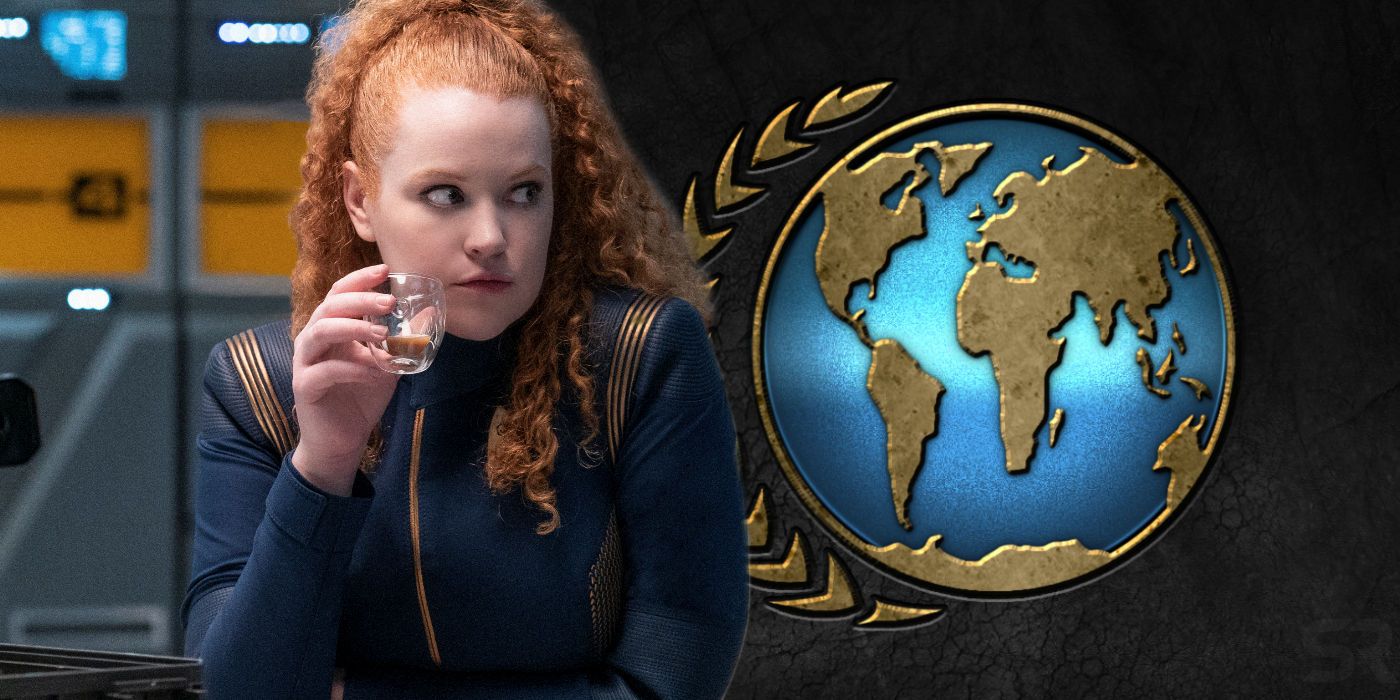 Star Trek Discovery Seaosn 3 Tilly and Earth Logo