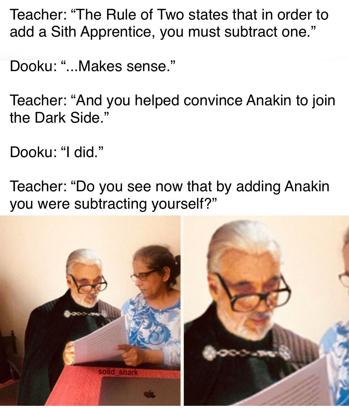 Star Wars Prequel Meme Count Dooku