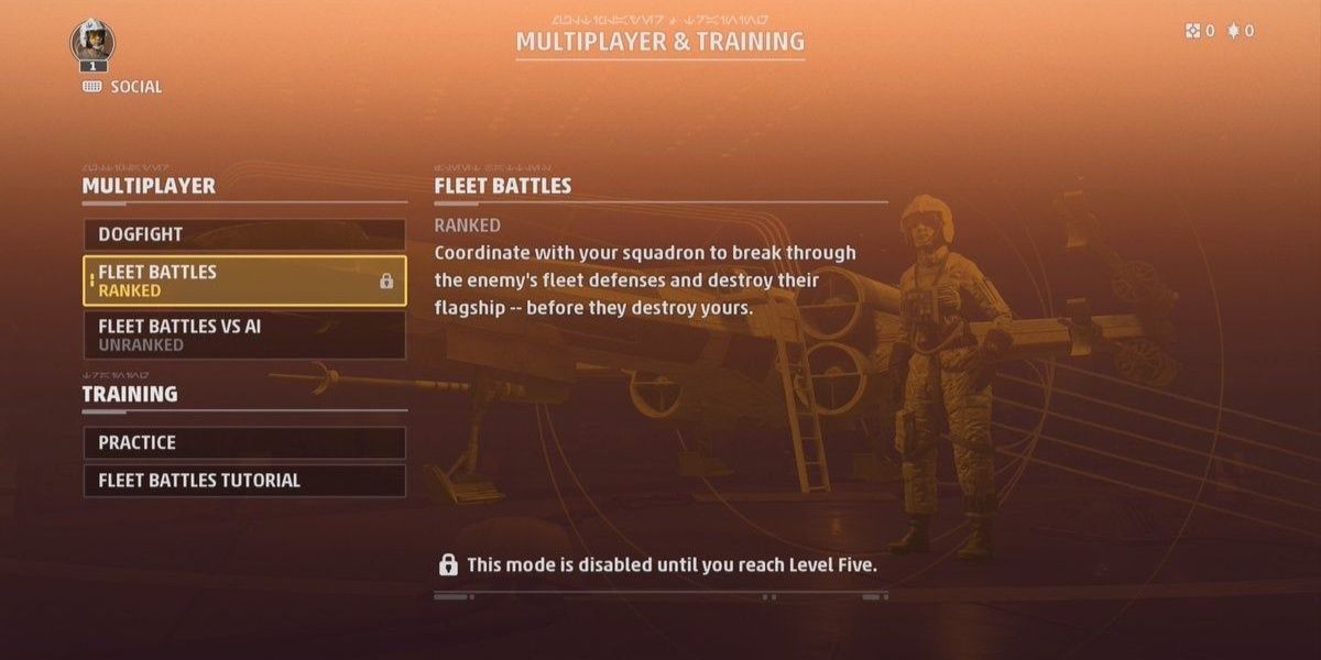 Star Wars Squadrons Multiplayer Menu