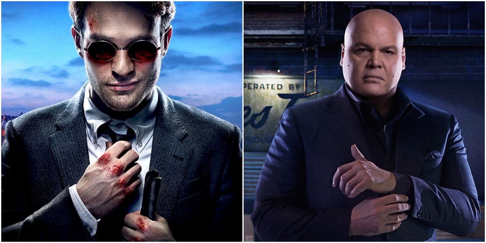 Charlie Cox and Vincent D'Onofrio as Matt Murdock/Daredevil and Wilson Fisk/Kingpin