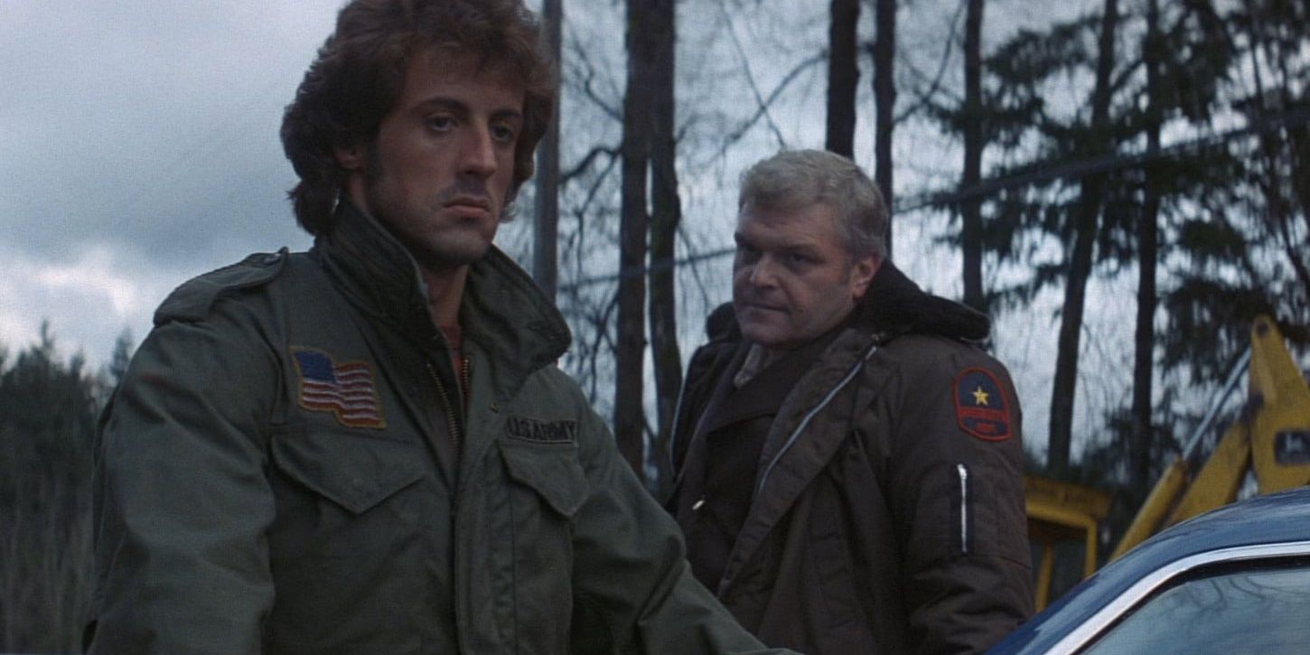 Sylvester Stallone and Brian Dennehy in First Blood