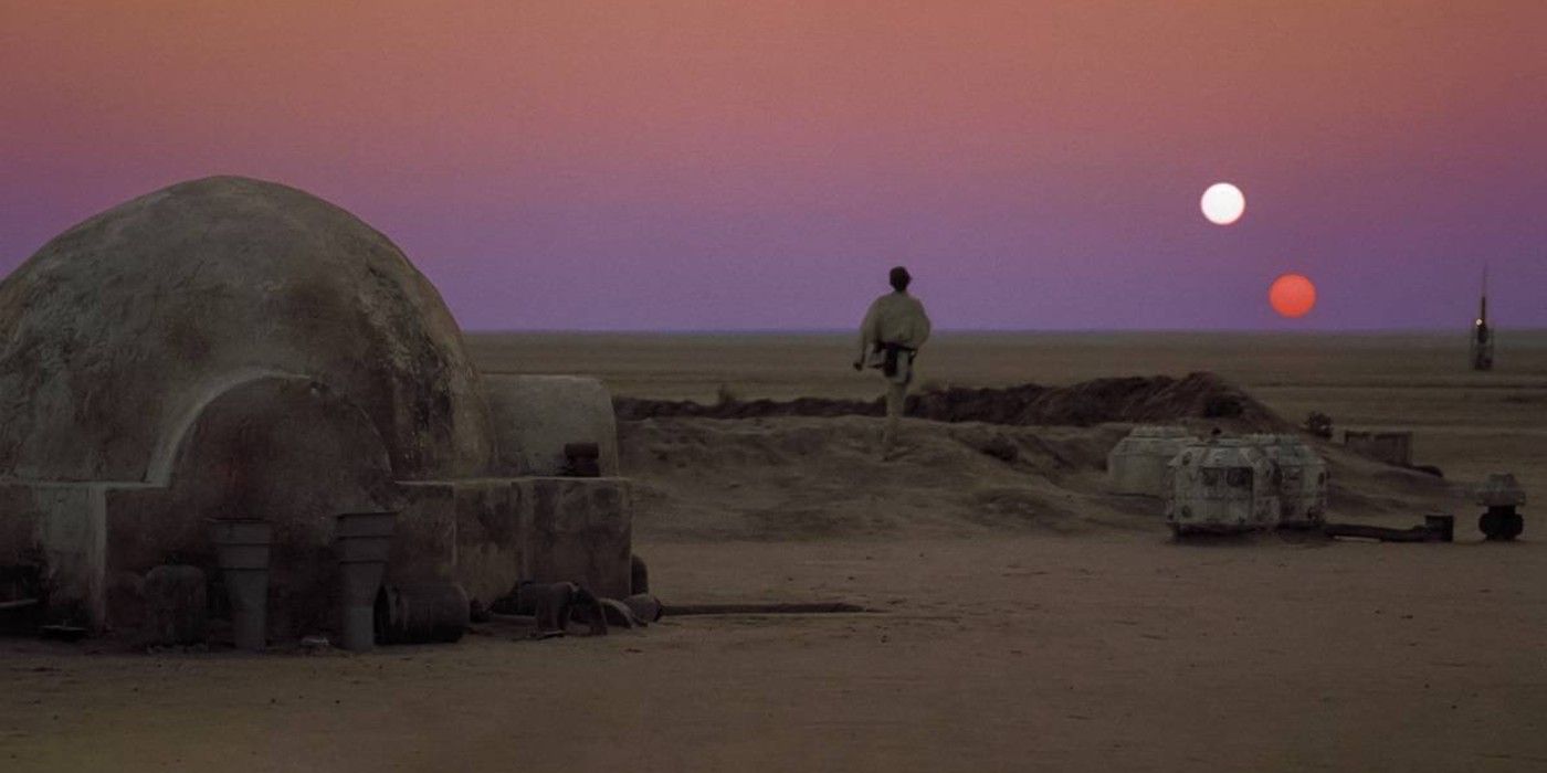 Sunset in Tatooine as seen in multiple Star Wars movies