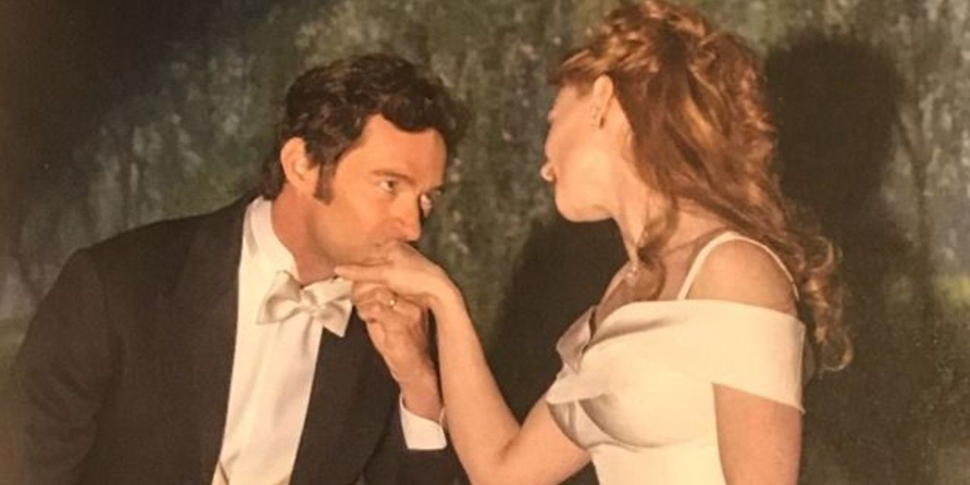 PT Barnum kissing Jenny Lind&rsquo;s hand in The Greatest Showman