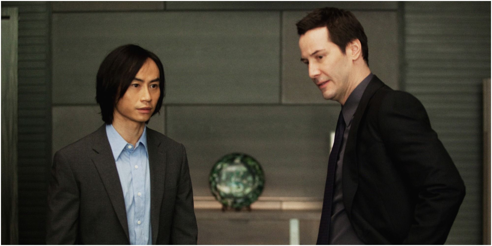 A screenshot of Tiger Chen&rsquo;s Tiger Chen Linhu confronting Keanu Reeves' Donaka Mark from The Man of Tai Chi