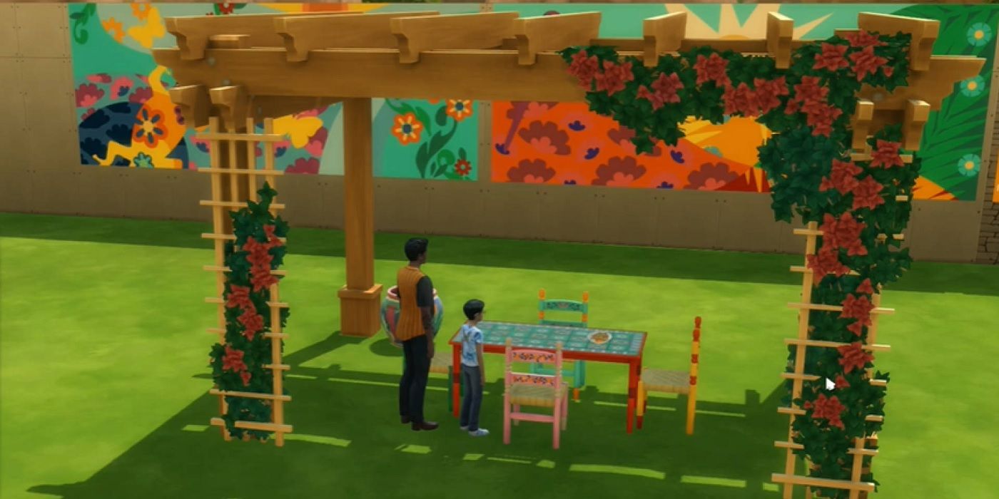 A screenshot from the new The Sims 4 update for Hispanic Heritage Month.