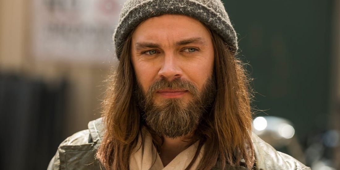 The Walking Dead's Paul Rovia aka Jesus in hat