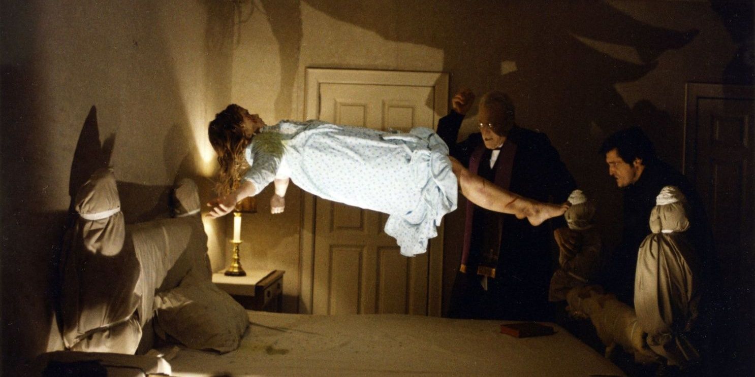 Regan floats in The Exorcist