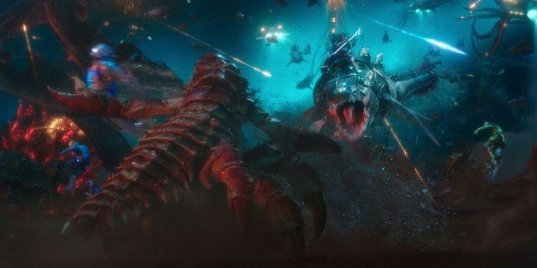 Sea monster attacks during final battle Aquaman