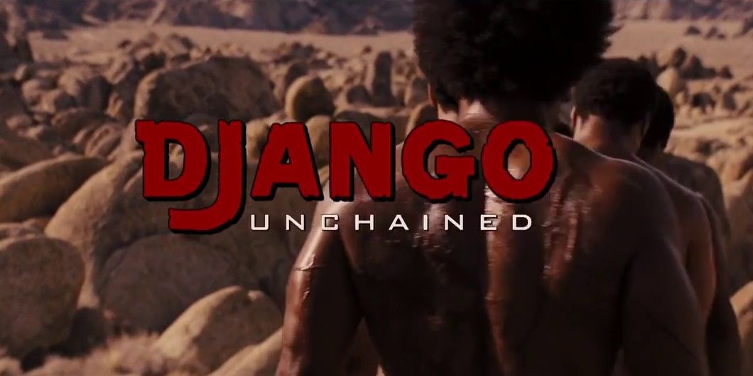 The opening titles of Django Unchained