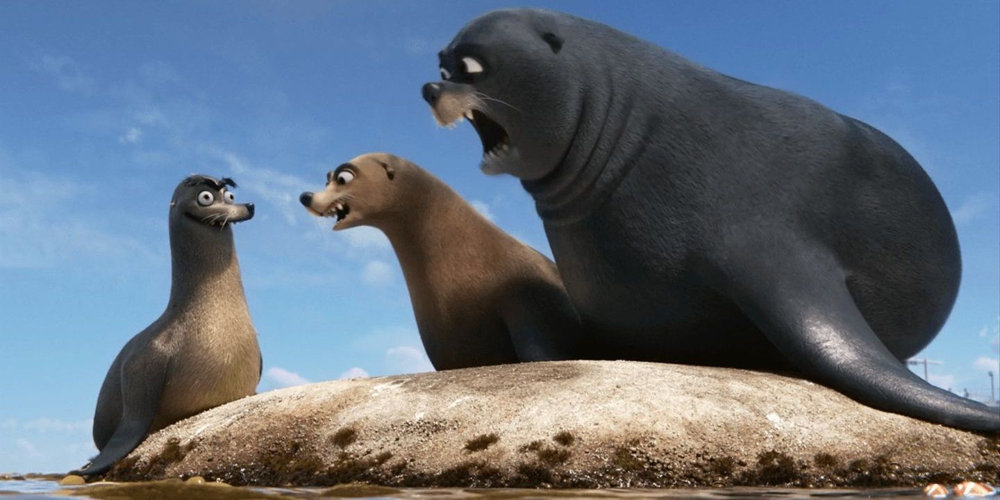 The sea lions in Finding Dory