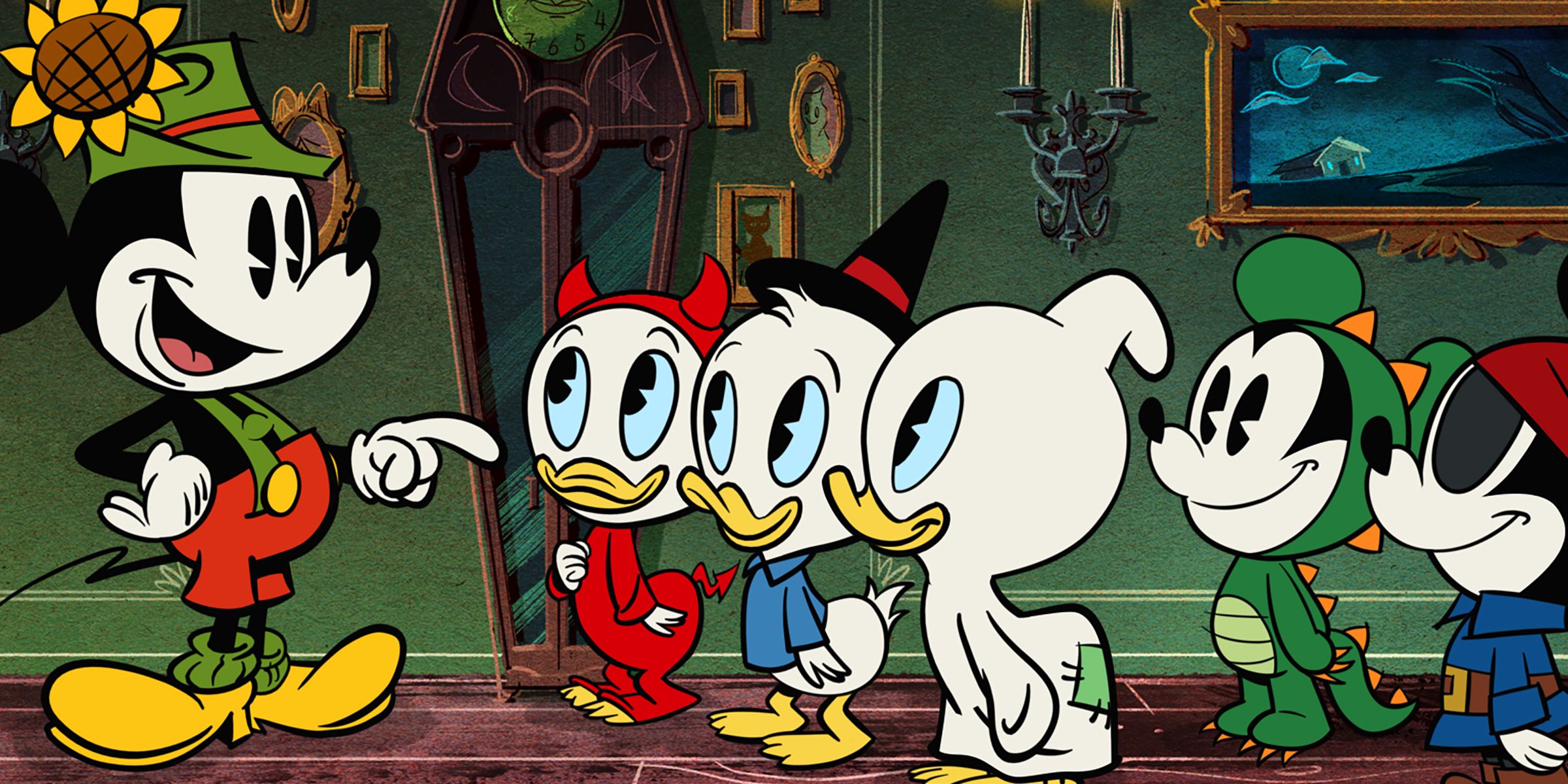 MICKEY MOUSE - &quot;The Scariest Story Ever: A Mickey Mouse Halloween Spooktacular&quot; - Mickey is challenged by his nephews to tell a scary story on Halloween night. This episode of &quot;Mickey Mouse&quot; airs Sunday, October 8 (8:00 - 8:30 P.M. EDT) on Disney Channel. (Disney Channel)