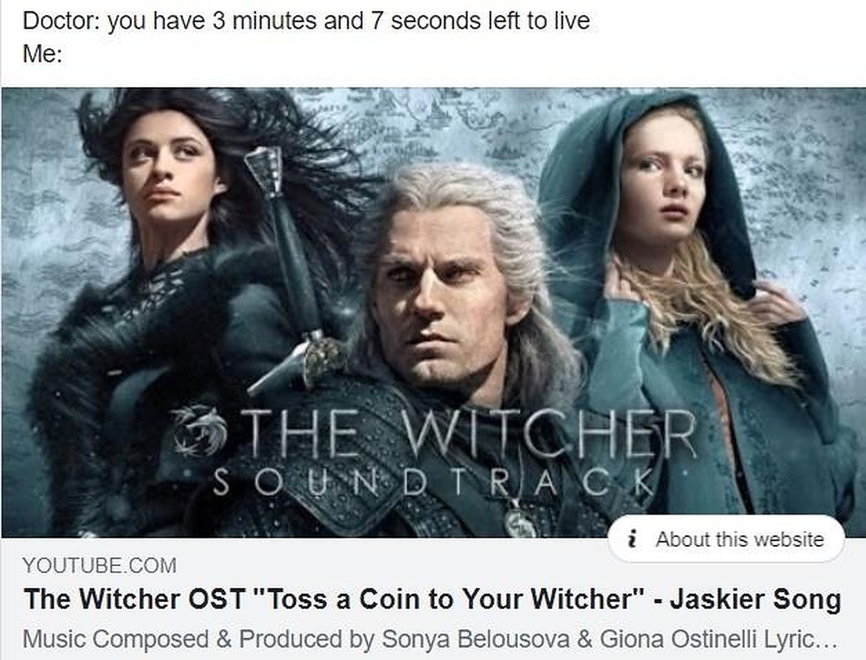 Toss A Coin To Your Witcher Meme