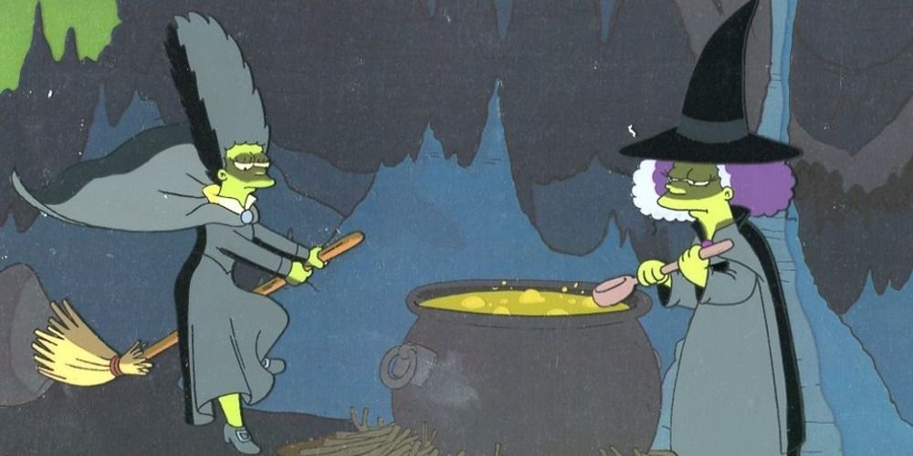Marge Simpson e Selma como bruxas em Treehouse of horror VIII
