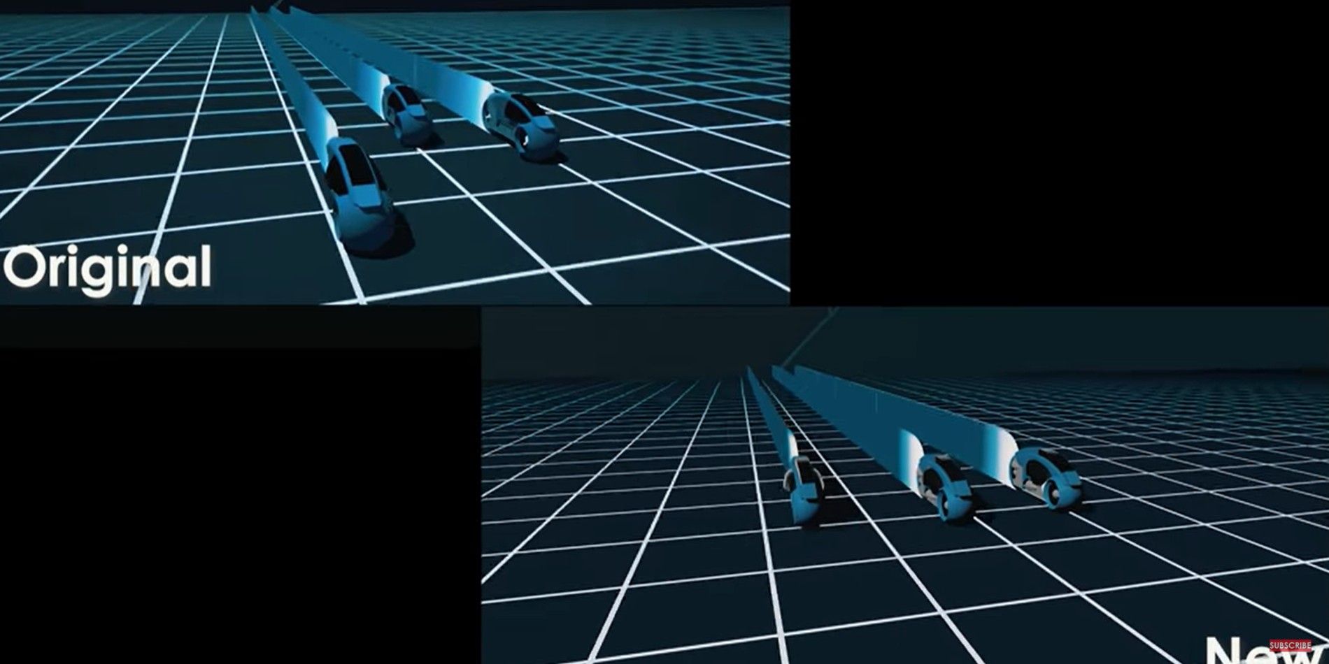 Tron light cycle scene recreated with today's VFX