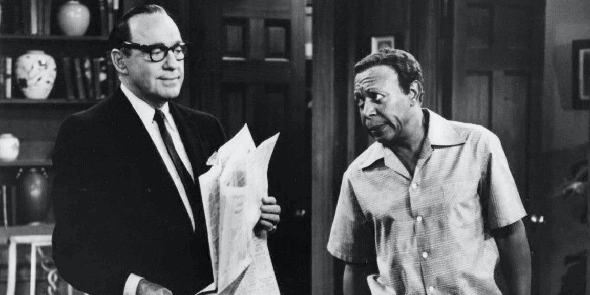 Two characters in a scene from The Jack Benny Program