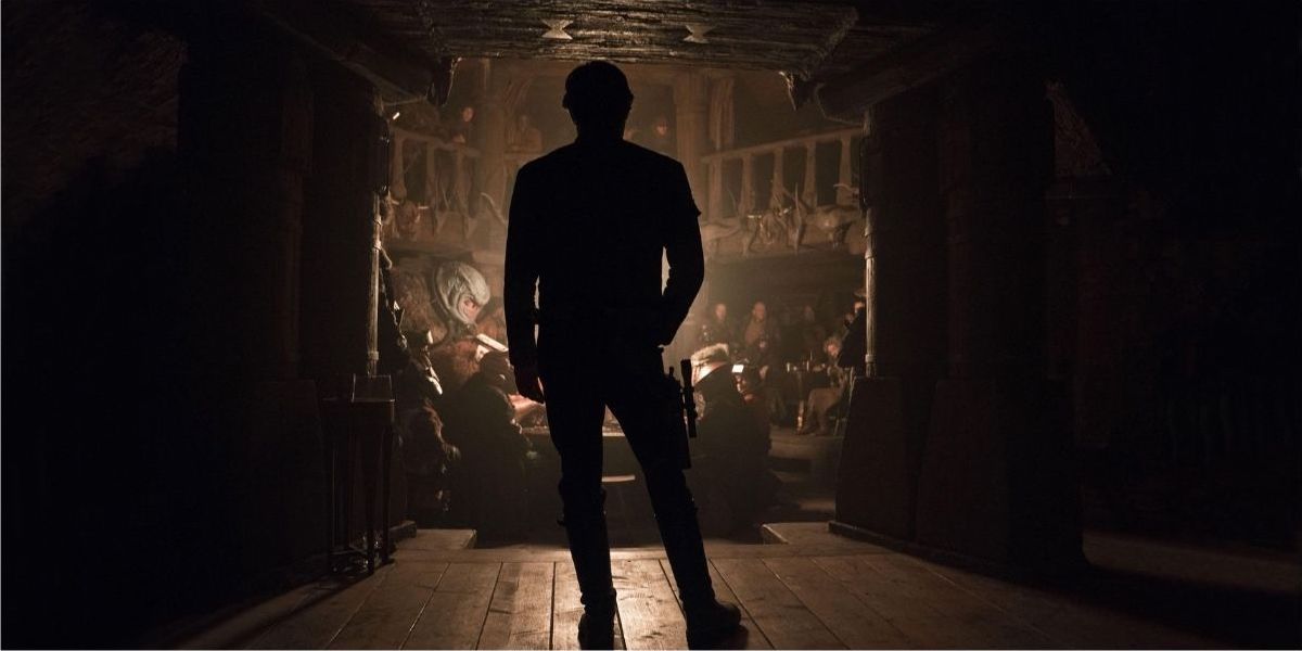Han backlit in an underground club