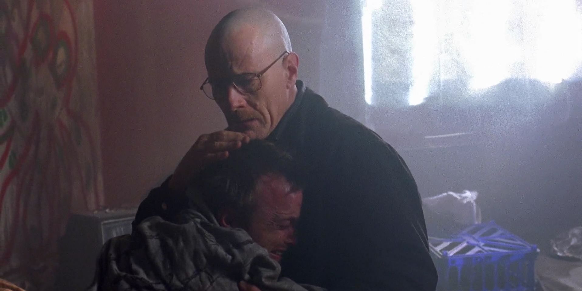 Walter holding and comforting Jesse