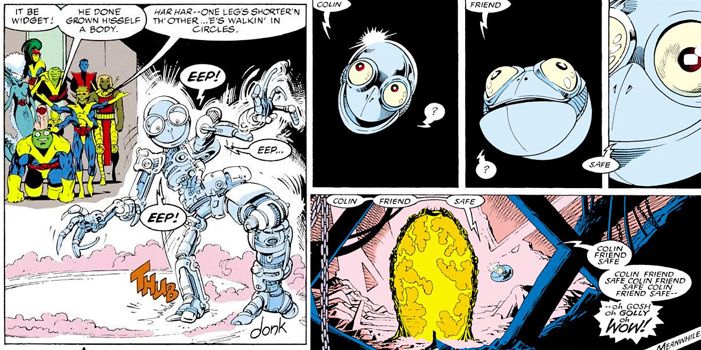 XMen Widget, Excalibur's Robot Mascot, is a Famous Mutant in Disguise