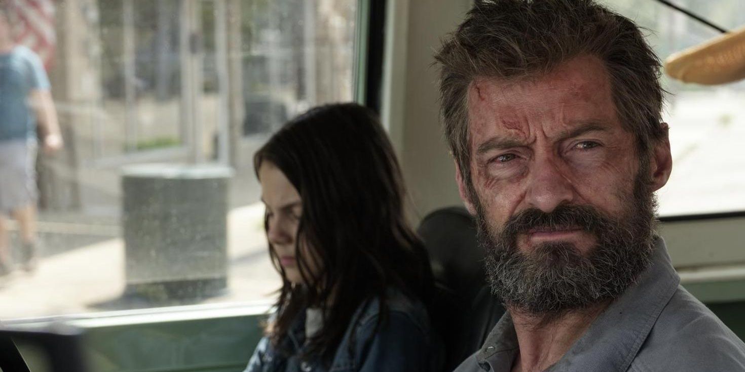 Wolverine and X-23 on a bus in Logan
