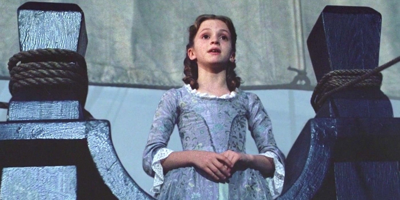 Young Elizabeth Swann in Pirates of the Caribbean The Curse of the Black Pearl