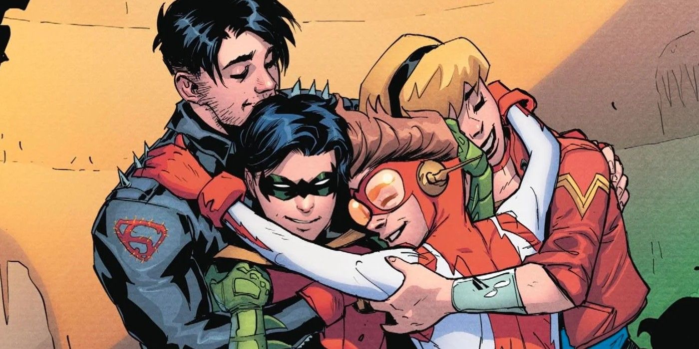 Young Justice Hug