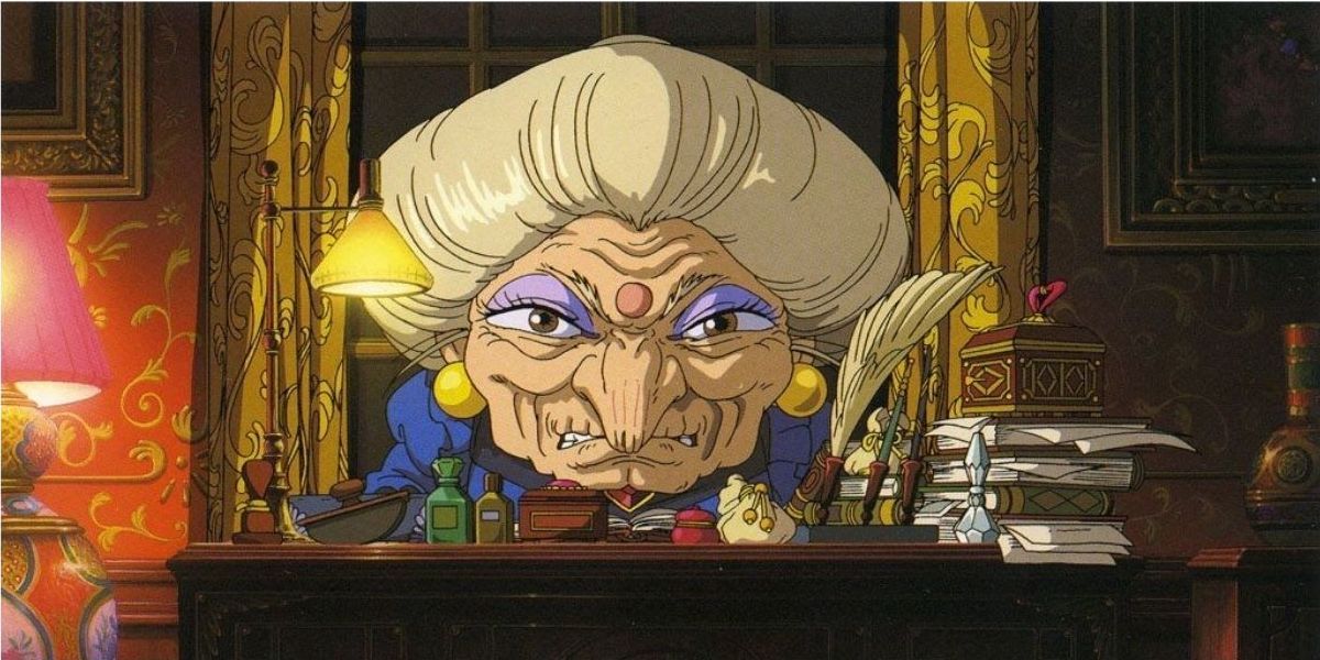 Yubaba at her desk