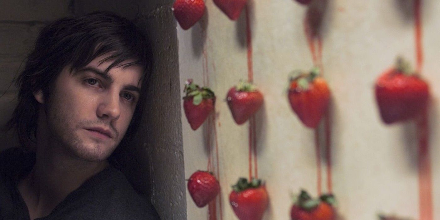 Staring at a wall of strawberries in Across the Universe