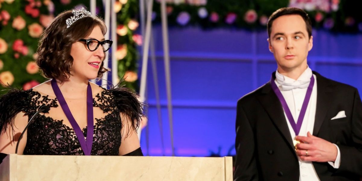 Amy and Sheldon winning Nobel Prize in physics