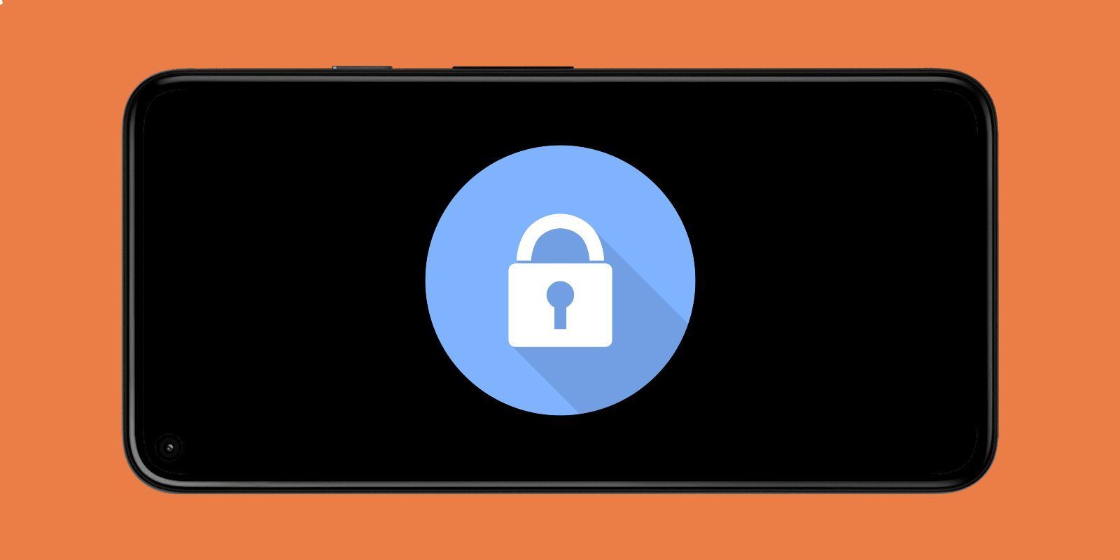 A lock symbol on an Android phone