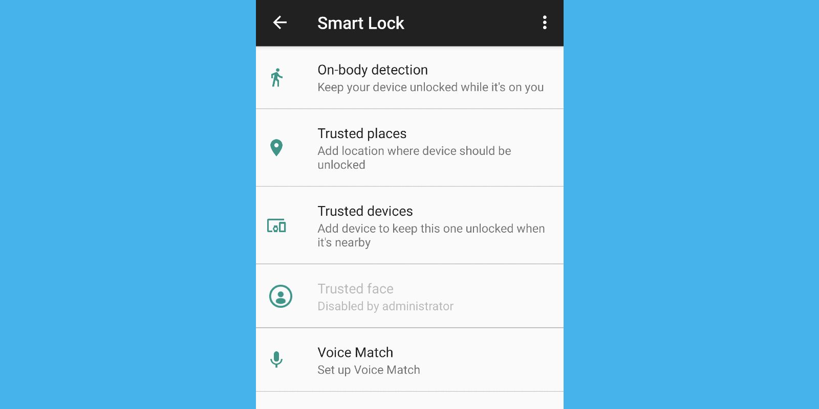 Smart Lock Settings On Android