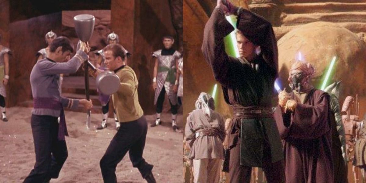 Captain Kirk Spock Anakin Skywalker Star Trek/Star Wars crossover