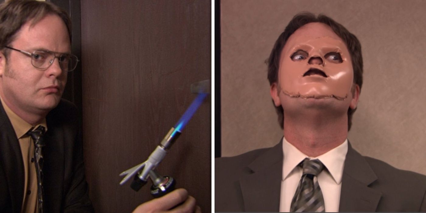 dwight destroying company property - the office