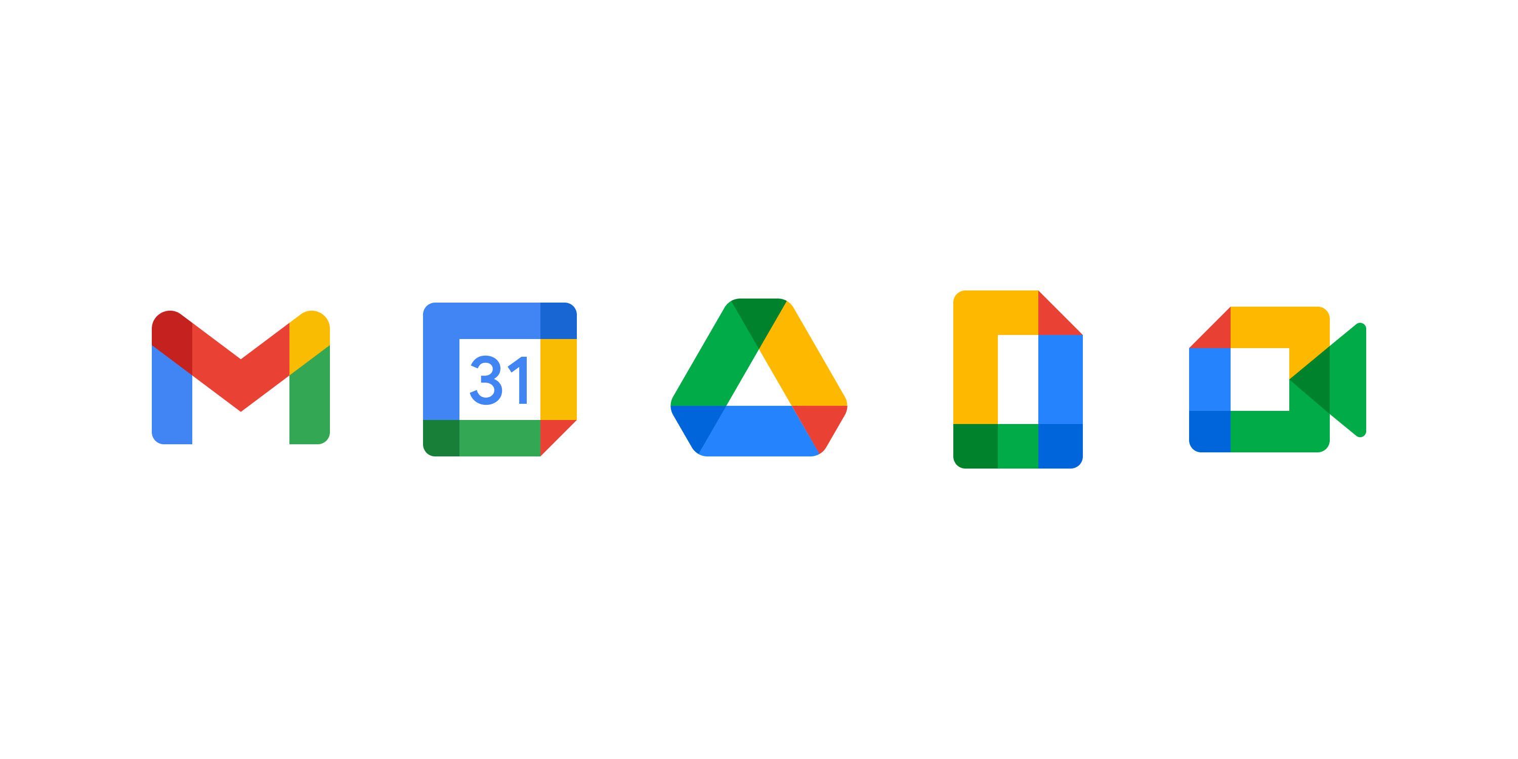 the Google Workspace service logos