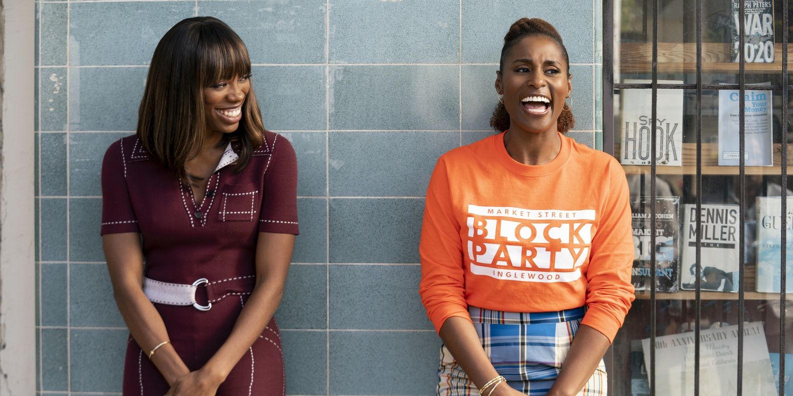 Issa and her friend laughing in Insecure