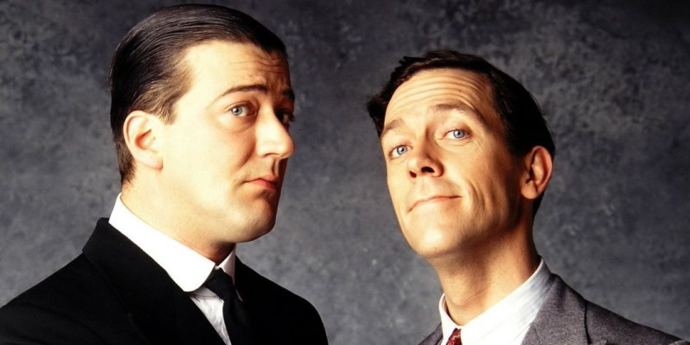 Fry and Laurie in a promo for Jeeves and Wooster