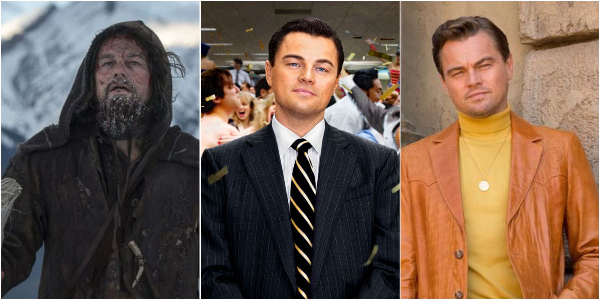 leonardo dicaprio revenant wolf of wall street once upon a time in hollywood