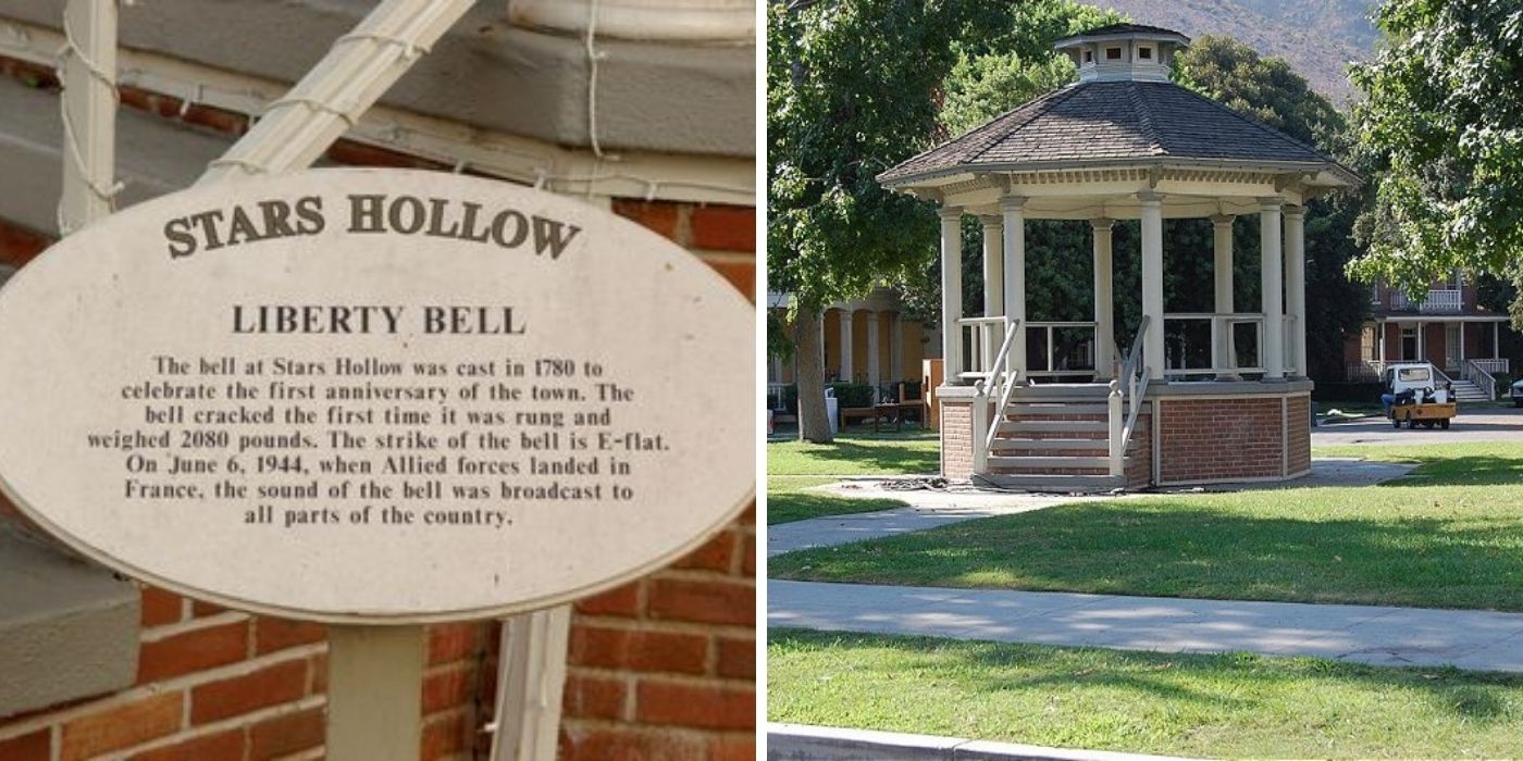 liberty bell sign at stars hollow - gilmore girls