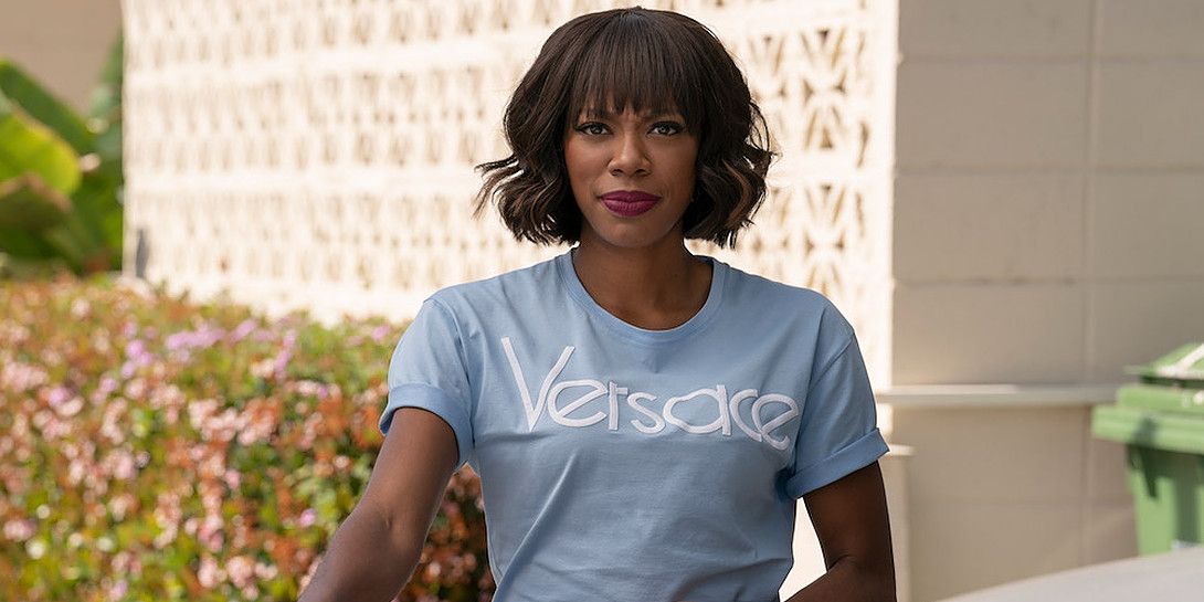 molly wearing a versace t shirt on insecure