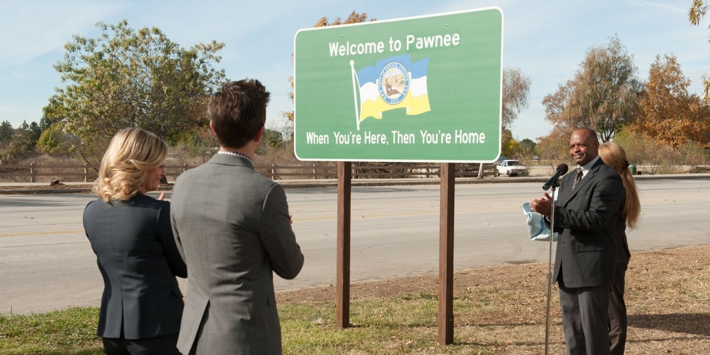 new pawnee street sign - parks and rec
